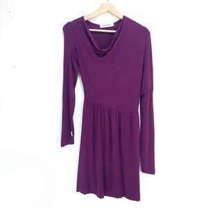 Nicole Bridger Vancouver Mulberry Asymmetrical Jersey Slow Fashion Dress